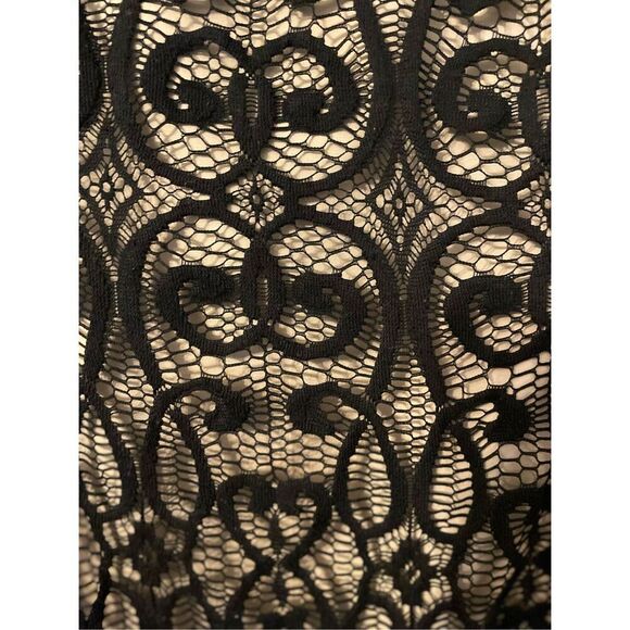 Adrianna Papell Black Lace Overlay Dress.  beautiful! - Picture 4 of 6